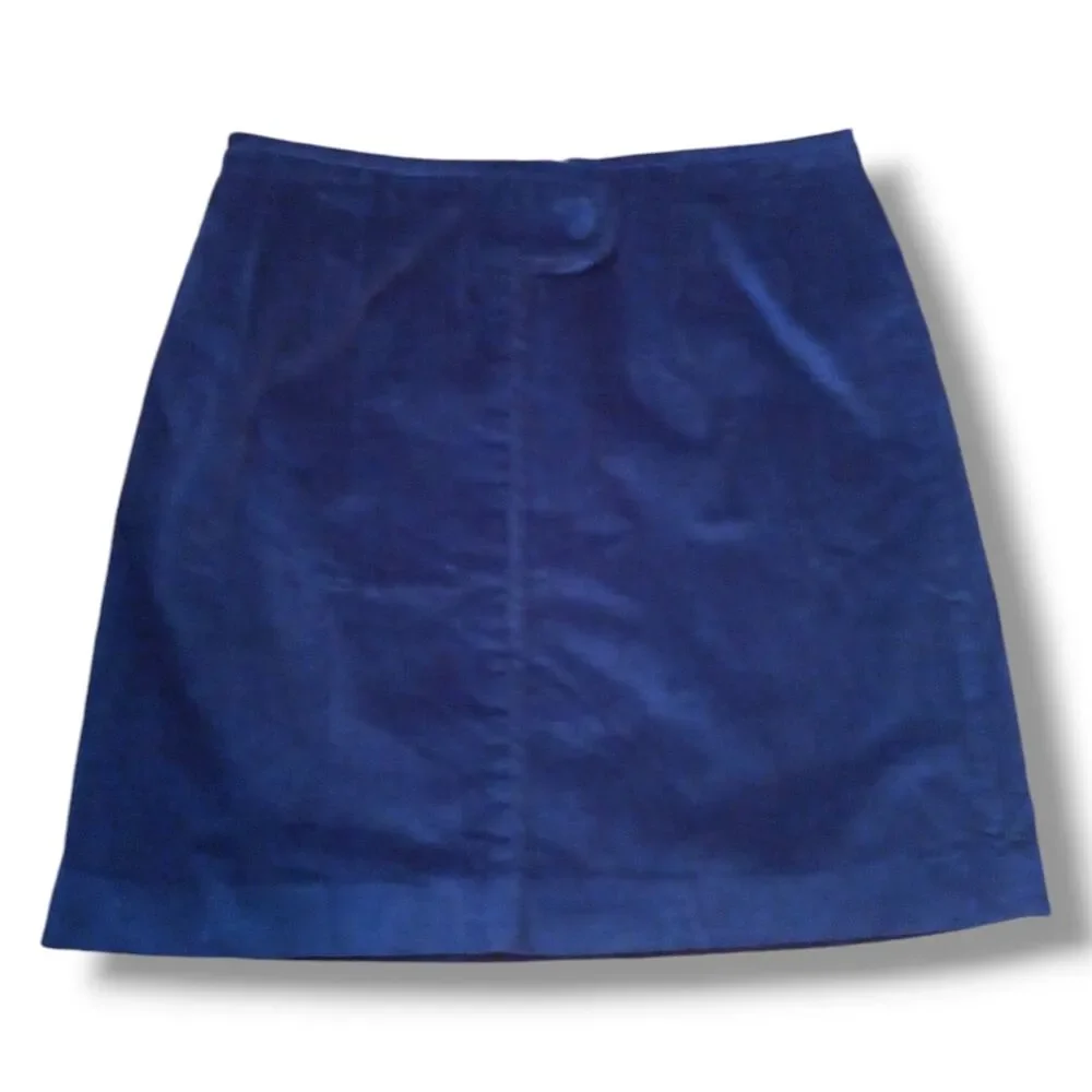 Crown and Ivy Aline Velvet Corduroy Skirt-Size 8-Lined-Button Detail-Zip Close